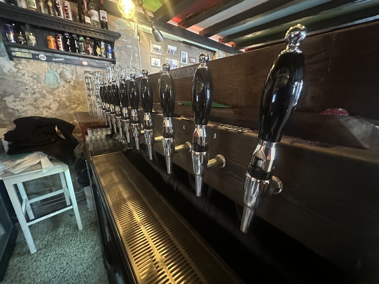 Beer taps at the ÆGIR 101 bar